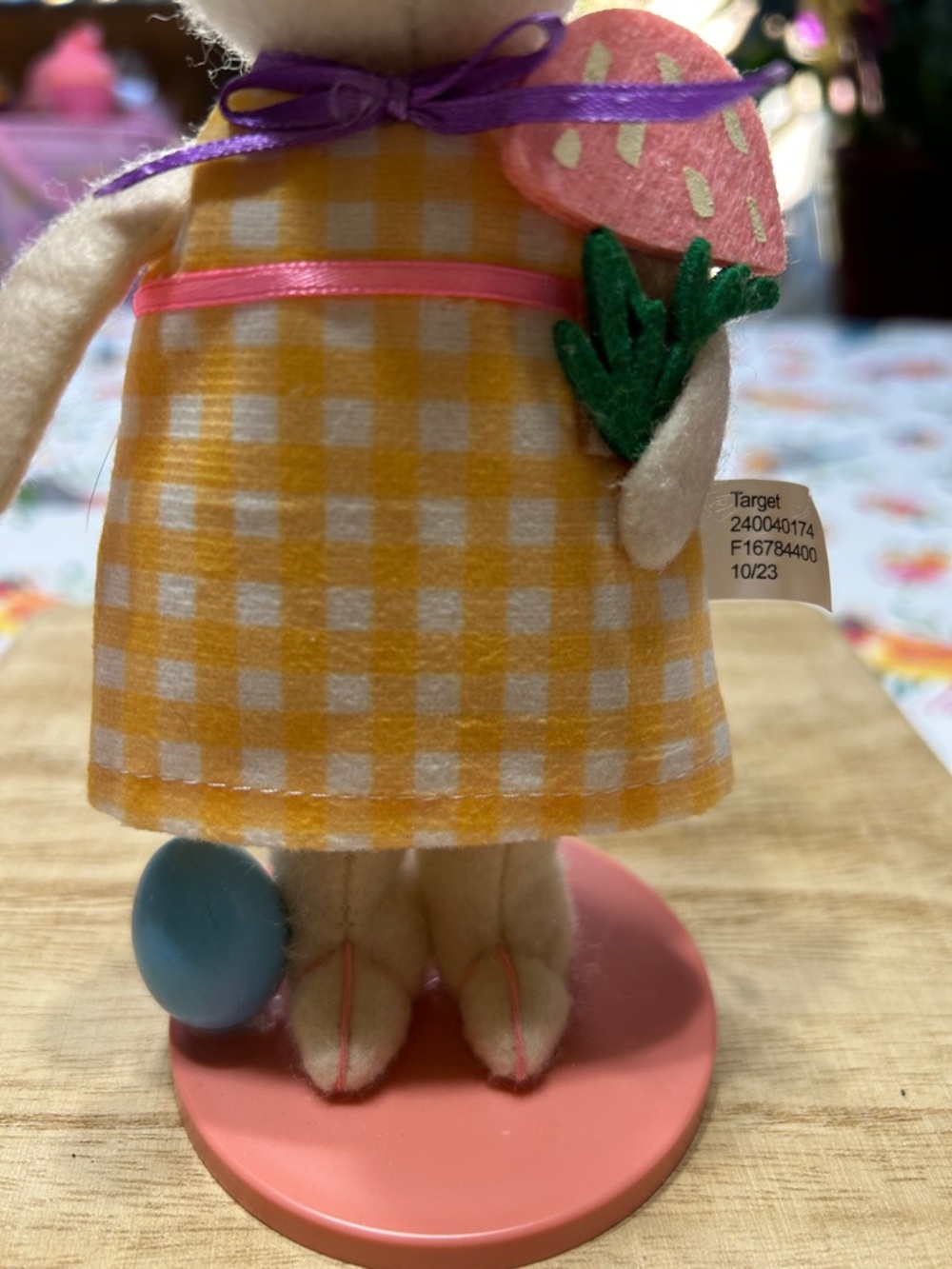 Spritz Easter Girl Bunny Dressed For The Celebration Holding a Mushroom NWT - Picture 5 of 7
